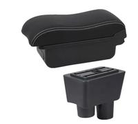 SPAMFAFGHQ Reposabrazos Para N&issan Para Almera Caja De Reposabrazos De Coche Caja De Almacenamiento Interior Retrofit(A3 Black white NO USB)