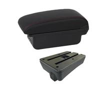 SPAMFAFGHQ Reposabrazos Para Peugeot 307 I 2001 2002 2003 2004 2005 2006 2007 2008 Caja De Almacenamiento Detalles Interiores Piezas Modificadas(B1 Negro rojo 3USB)