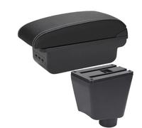 SPAMFAFGHQ Reposabrazos Para R&enault Para Clio 4 Para R&enault Para Captur Para Clio 3 III IV Caja De Almacenamiento De Accesorios(B3 Negro blanco 3USB)