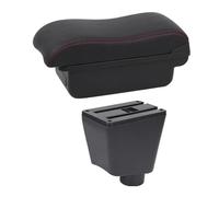 SPAMFAFGHQ Reposabrazos Para R&enault Para Clio 4 Reposabrazos Para Captur Para Clio 3 III IV Reposabrazos Coche Almacenamiento Portavasos Cenicero(Línea Roja B2)