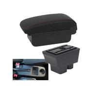 SPAMFAFGHQ Reposabrazos Para S&koda Para Fabia 2 2008-2014 Caja De Reposabrazos Para Coche Caja De Almacenamiento Con Piezas De Repuesto(A1 Negro rojo SIN USB)