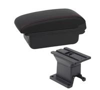 SPAMFAFGHQ Reposabrazos Para Toyota IQ Reposabrazos Interior Para Coche Caja De Almacenamiento Central Accesorios Para Coche Piezas De Actualización Con USB(A1 línea roja Sin USB)