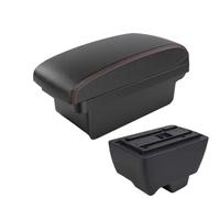 SPAMFAFGHQ Reposabrazos Universal Para Mahindra Para Bolero Caja De Almacenamiento Central Portavasos Y Accesorios De Modificación(A1 Negro rojo SIN USB)