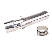 SPAMFAFGHQ Silenciador De Escape Motocicleta Para Rebel CMX300 CMX500 300 500 2017-2021 Adaptador De Tubo De Conexión Para Tubo Enlace Intermedio(Plata)