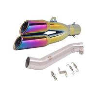 SPAMFAFGHQ Silenciador Escape Motocicleta Para VFR1200 X VFR1200F VFR 1200 2009-2015 Modificación Del Tubo Escape Central Sección Del Tubo Conexión Espace Moto(Style E)