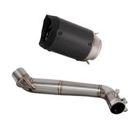 SPAMFAFGHQ Silenciador Escape Sport Racing Slip-on Line Para Motocicleta Adaptador Enlace Central Para CBR1000RR CBR1000 RR 2008-2015 2016(Carbon Fiber Texture A)