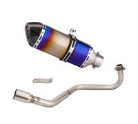 SPAMFAFGHQ Sistema De Escape Completo De 51 Mm Para Motocicleta Para MSX125 MSX 125 Con Silenciador Y Tubo De Enlace Delantero De Acero Inoxidable(Style D)