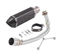 SPAMFAFGHQ Sistema De Escape Completo Motocicleta Para Y&amaha BWS 125 Para ZUMA 125 2002-2017 Silenciador De Conexión Del Tubo De Enlace Central Delantero(Style D)