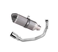 SPAMFAFGHQ Sistema De Escape Completo Motocicleta Para Y&amaha Para Zuma 200CC 150CC GY6 100CC Scooter Silenciador Delantero Central Modificado(Estilo B)