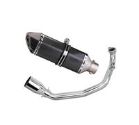 SPAMFAFGHQ Sistema De Escape Completo Motocicleta Para Y&amaha Para Zuma 200CC 150CC GY6 100CC Scooter Silenciador Delantero Central Modificado(Estilo A)