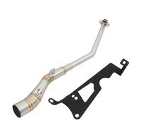 SPAMFAFGHQ Sistema De Escape De Motocicleta Slip-On Para Cross Cub 110 CC 110 Cub 110 2018-2023 Silenciador Tubo De Enlace Delantero De Acero Inoxidable