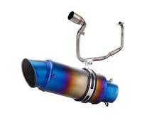 SPAMFAFGHQ Sistema Escape Completo Slip-on Modificado Para Benelli TNT125 TNT 125 135 2016-2022 Silenciador Acero Inoxidable Para Tubo Enlace Delantero Motocicleta(Style H)