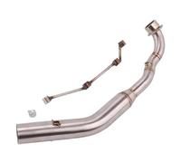 SPAMFAFGHQ Tubo De Enlace Central Delantero Acero Inoxidable De 51 Mm Silenciador De Escape Deslizante Motocicleta Para KYMCO Para Xciting 400 S400 400i 500