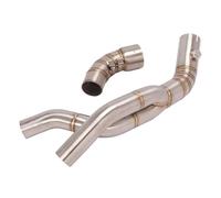 SPAMFAFGHQ Tubo De Escape Central Motocicleta Para Y&amaha R1 YZF-R1 2007-2008 Silenciador Deslizante Colector Acero Inoxidable Accesorios Modificados