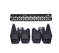 SPAMFAFGHQ Tubo De Escape Mejorado Aleación Aluminio Silenciador Redondo Negro Con Boquilla Punta Cuadrada Para Land Rover Para Defender 90 110 130 2020-2025(Square hole+mesh 2.0 A)