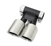 SPAMFAFGHQ Tubo De Escape Mejorado De Doble Salida Para Porsche Para Cayman 987 2011 2012 2013 2014 2015 Boquilla De Silenciador De Acero Inoxidable Negra(Single Layer Brushed)
