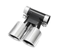SPAMFAFGHQ Tubo De Escape Mejorado De Doble Salida Para Porsche Para Cayman 987 2011 2012 2013 2014 2015 Boquilla De Silenciador De Acero Inoxidable Negra(Single Layer Silver)