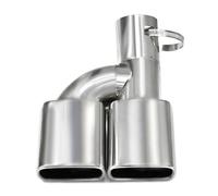 SPAMFAFGHQ Tubos De Escape Dobles De Acero Inoxidable Silenciador Punta Tubo Escape Para Toyota Para Noah Para Voxy Para Esquire 80 Accesorios Para Automóviles(Plata)