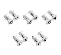 Spamietz 10 unidades Top Fix - Tapa de inodoro con orificio ciego para bisagras universales para inodoro