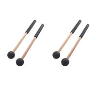 Spamietz 2 pares de baquetas para batería con cabeza de goma suave palillos para batería y percusión para teclado