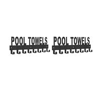 Spamietz 2 toalleros de piscina para exteriores, soporte para toallas de pared, para toallas de baño, para área de piscina, toalla de albornoz