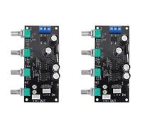 Spamietz 2 x NE5532 Amplificador Tono Preamplificador Junta agudos Bass Rango Medio Control de Tono de Volumen Ajuste Pre-Amplificador, Versión Fija