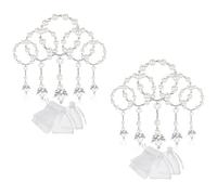 Spamietz 60 rosarios acrílicos de bautismo, mini rosarios de , con bolsas de organza para la primera comunión, bautizo, recuerdos de fiesta, acrílico, metal