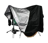 Spamietz de BateríA - Tela Oxford 420D Impermeable Negra Premium con Revestimiento Plateado - los Rayos UV del Sol