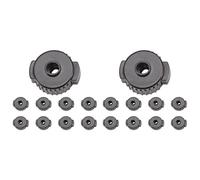 Spamietz Juego de 18 piezas de tambor ABS tuercas de liberación rápida platillo montaje rápido tambor mate accesorios de repuesto