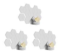 Spamietz Paquete de 36 paneles autoadhesivos de espuma acústica, para aislamiento acústico y tratamiento acústico (blanco)