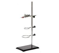 Spamietz Soporte de metal de grado de laboratorio, abrazadera de bureta forrada de corcho con 2 anillos de retorta (2 pulgadas, 3 pulgadas de diámetro)