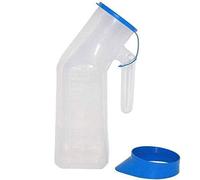 SPANCARE PHARMACEUTICALS Botella de orinal macho, colector de orina de plástico autoclavable con mango y tapa fáciles de verter
