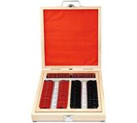 SPANCARE PHARMACEUTICALS _Juego de lentes de prueba con 225 lentes, marcos de prueba ajustables, caja de madera, acrílico, 225 piezas