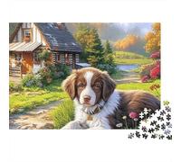 Spaniel Springer 1000 Piezas Rompecabezas Colorido DecoracióN Familiar Corriente Pastoral Spaniel Jigsaw Desafíos Difíciles para Adultos 38x26cm/1000pcs