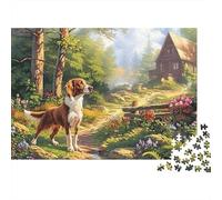 Spaniel Springer 1000 Piezas Rompecabezas Imposible DecoracióN Familiar Español Running Meadow Jigsaw Juegos Educativos para Familiares Y Amigos 70x50cm/1000pcs
