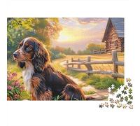 Spaniel Springer Puzzle De 1000 Piezas Y Niños +14 Años Perfil de Spaniel Rompecabezas DIY Juego Educativo Pasatiempo Creativo, Regalo 52x38cm/1000pcs