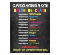 Spanish Classroom Decor Motivational Spanish Poster Back to School Teacher Supplies Inspirational Español Poster(Unframed,16x24inch(40x60cm))