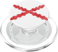 Spanish Cross of Burgundy Flag Cross of ST. Andrew Saw Tooth PopSockets PopGrip para MagSafe