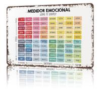 Spanish Emotion Gauge Metal Sign Mood Meter 8x12 Inch
