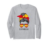 Spanish Española Girl Spanish Heritage Spain Flag Manga Larga