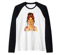 Spanish Girl España Spain Flag Spanish Girlfriend Wife Camiseta Manga Raglan