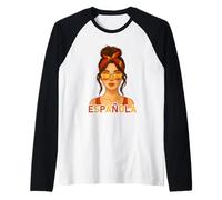 Spanish Girl Española Spain Flag Spanish Girlfriend Wife Camiseta Manga Raglan
