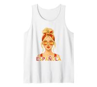Spanish Girl Española Spain Flag Spanish Girlfriend Wife Camiseta sin Mangas
