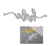 Spanish Love You - Troqueles de corte de metal para hacer tarjetas de papel, álbumes de recortes, manualidades, troqueles de tarjetas, decoración de troqueles de 4.33 x 1.42 pulgadas