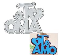 Spanish Love You - Troqueles de corte de metal para hacer tarjetas de papel, álbumes de recortes, manualidades, troqueles de tarjetas, decoración de troqueles de 4.17 x 3.35 pulgadas