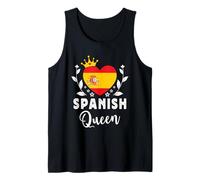 Spanish Queen Spain Flag Proud Spanish Woman Camiseta sin Mangas