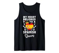 Spanish Queen Spanish Wife Girlfriend Spain Flag Camiseta sin Mangas