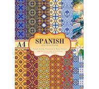 Spanish Scrapbook Paper: Mediterranean Tile Patterns in Red, Blue & Yellow: 24 Double-Sided Sheets - Vintage Azulejo, Ornamental & Mosaic Designs - ... Making, DIY Crafts & Journals (8.5 x 11 in)