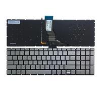 Spanish SP/Latin LA Laptop Keyboard for HP 15-AK 15-AR 15-AU 15-AQ 15-BC 17-U 17T-U 17-AB 17-G 17-W 17T-W TPN-Q172 TPN-Q173 (Color : Silver SP Backlit)