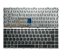 Spanish SP/Latin LA Laptop Keyboard for HP Probook 640 G4 645 G4 645 G5 430 G5 440 G5 445 G5 with Silver Black Frame (Color : Silver SP No Backlit)